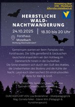  Herbstliche Waldnachtwanderung für ALLE von 4 - 99 Jahre